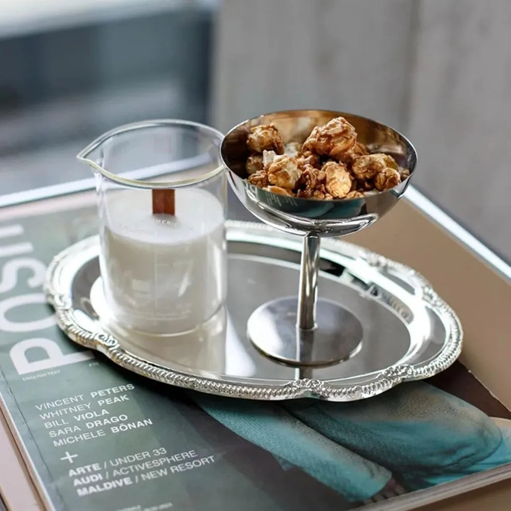 VIBE Oval Stainless Steel Serving Tray – Polished Food Platter