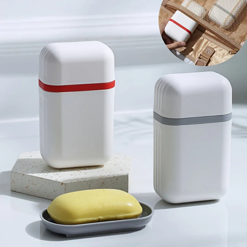 Portable Travel Soap Box with Lid & Drainage | Mini Soap Dish