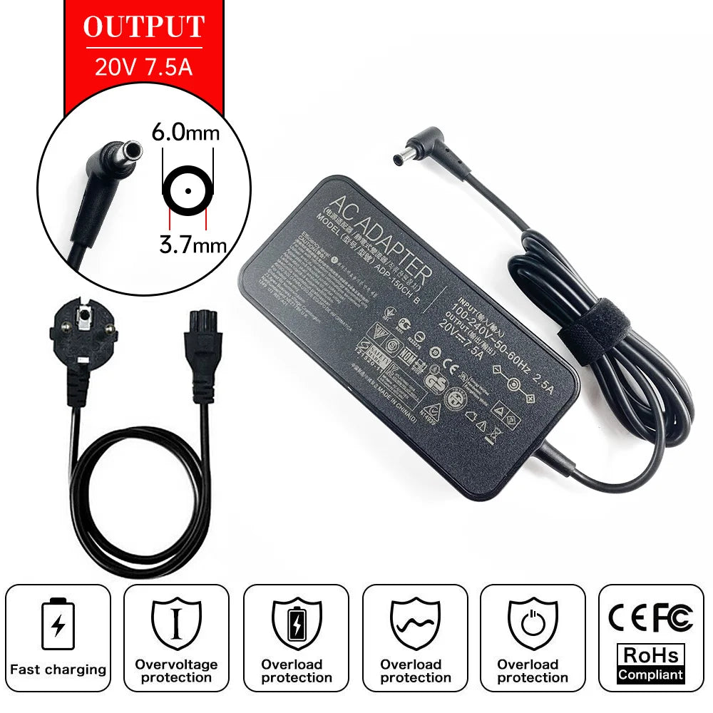 AJEYO 150W Laptop Charger for ASUS ROG Strix G512 G531 G713