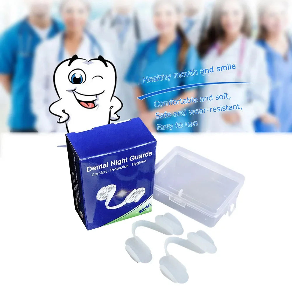2-Pack Silicone Night Guard – Soft Anti-Grinding Teeth Pads