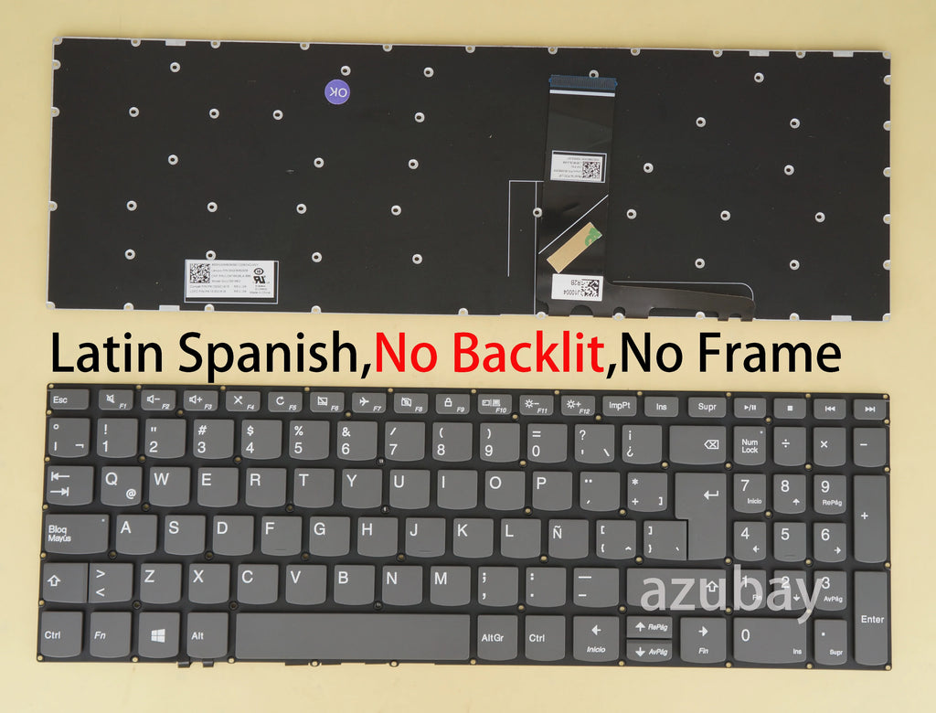 AZUBAY Latin Spanish Keyboard for Lenovo 330S-15 V330 V130