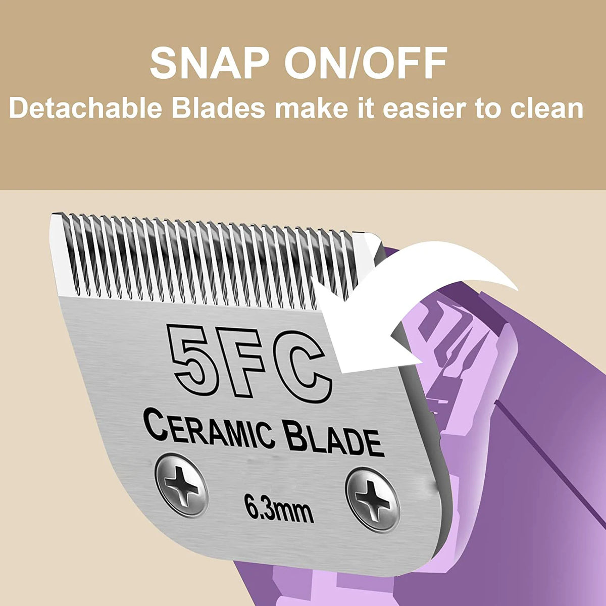 5FC Pet Grooming Blade – Ceramic & Carbon Steel | Andis Oster Wahl