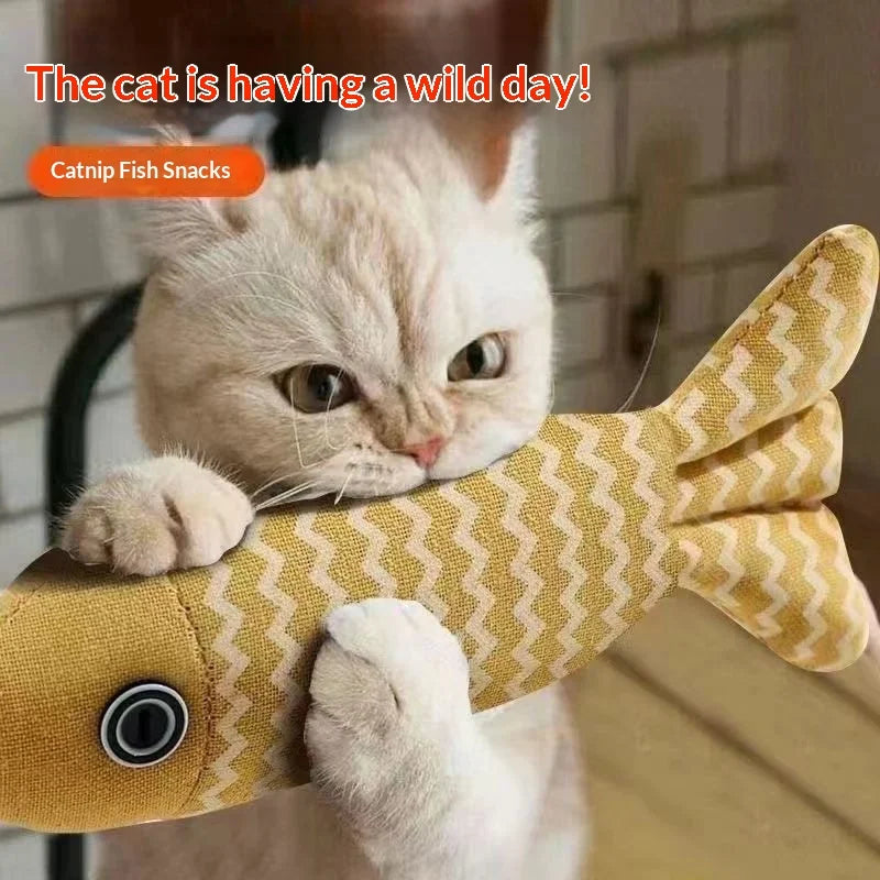 Catnip Fish Cat Toy – Plush Interactive Kitten Chew Teaser