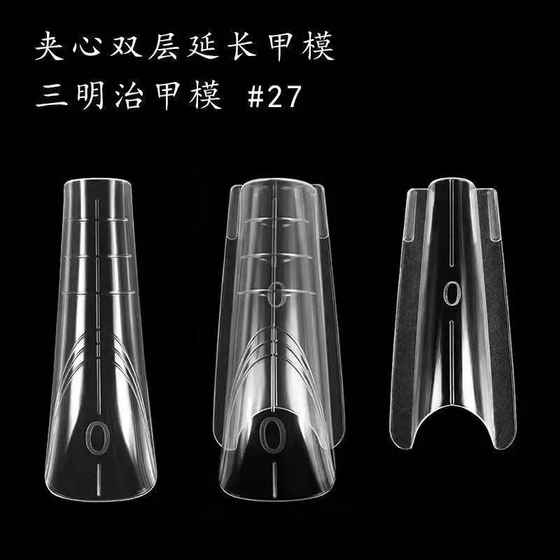 140/280Pcs Dual Form Nail Molds – 14 Sizes Extension Kit