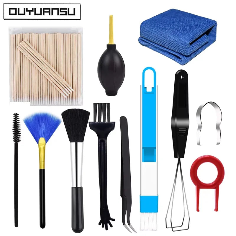 Mechanical Keyboard Cleaning Kit – Key Puller, Brush & Shaft Tool
