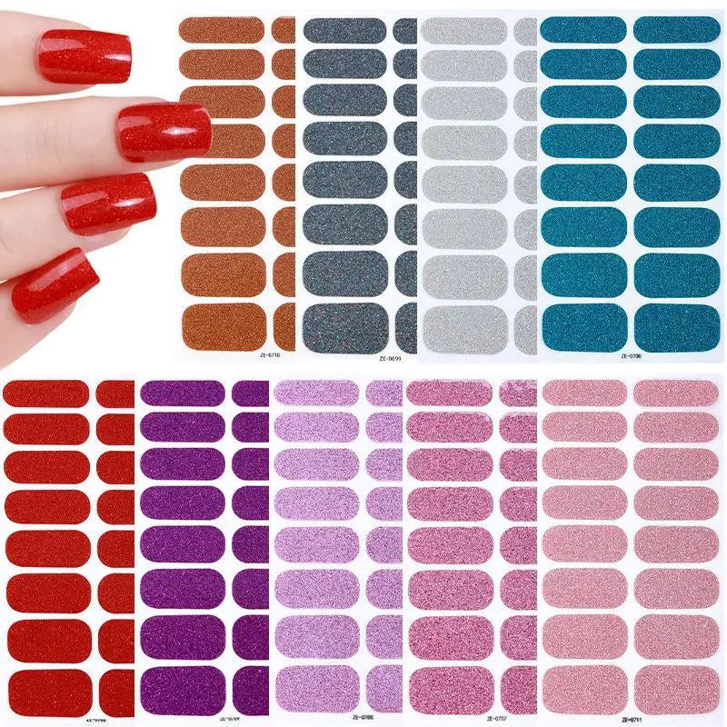 Glitter Self-Adhesive Nail Polish Strips – DIY Nail Wraps