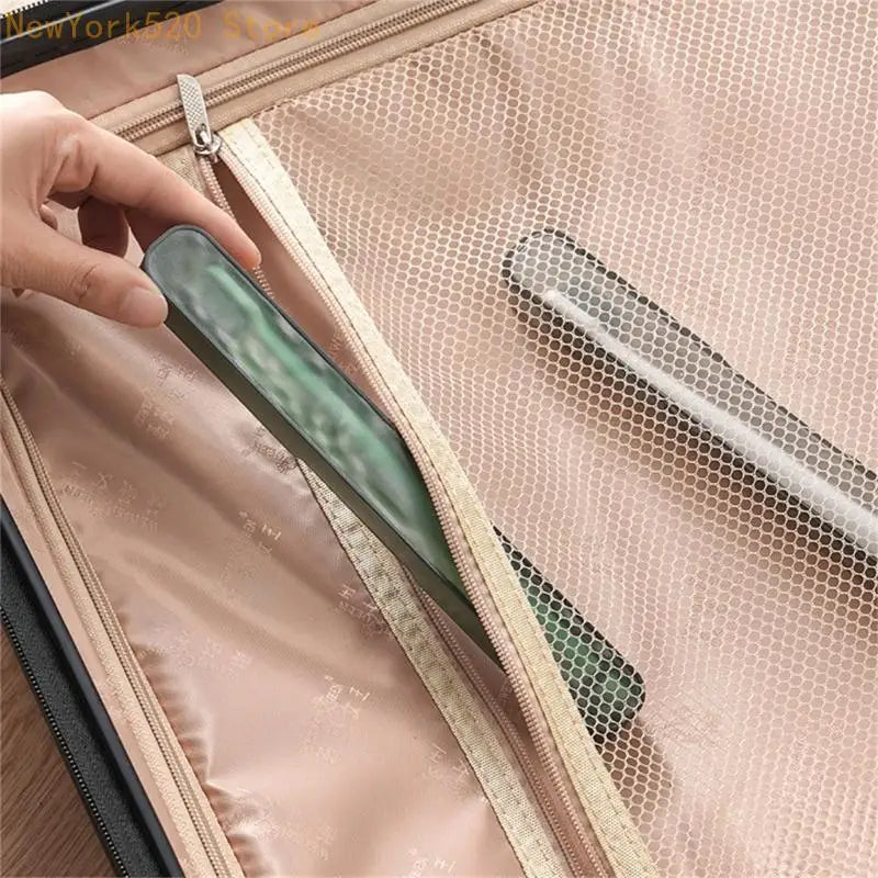 Travel Toothbrush Case with Secure Lid – Ice Texture ABS