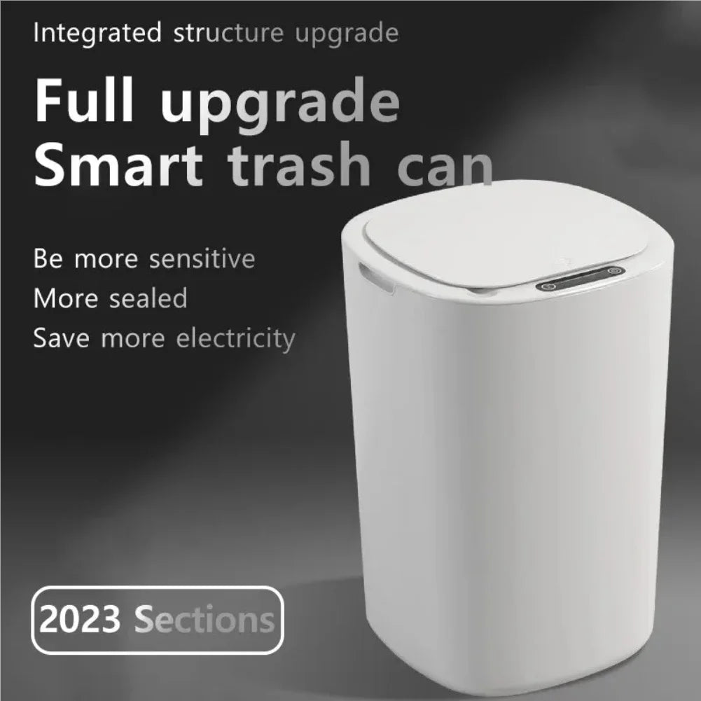 VIBE 12L Smart Sensor Auto Electric Trash Can – White