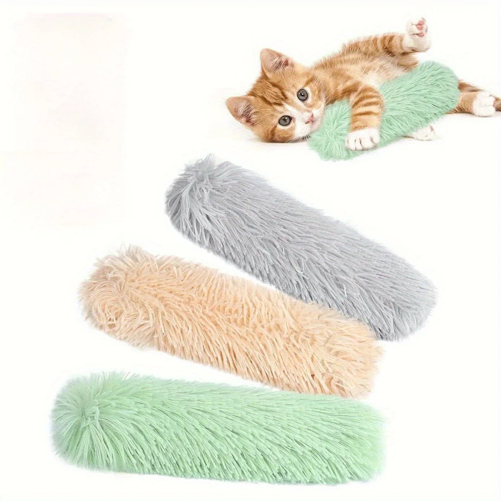 VIBE Plush Cat Kick Toys – Interactive Striped Grass Design