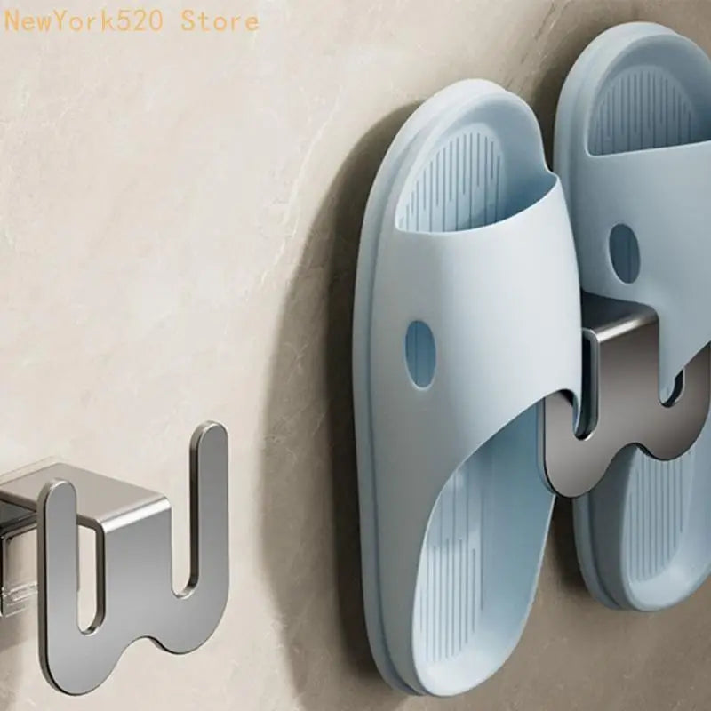 No-Drill Wall-Mounted Slipper Rack – Space Aluminum Hook