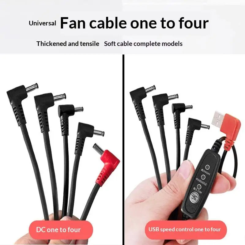 Gmarty USB Fan Power Cable 3-Speed for Cooling Jacket