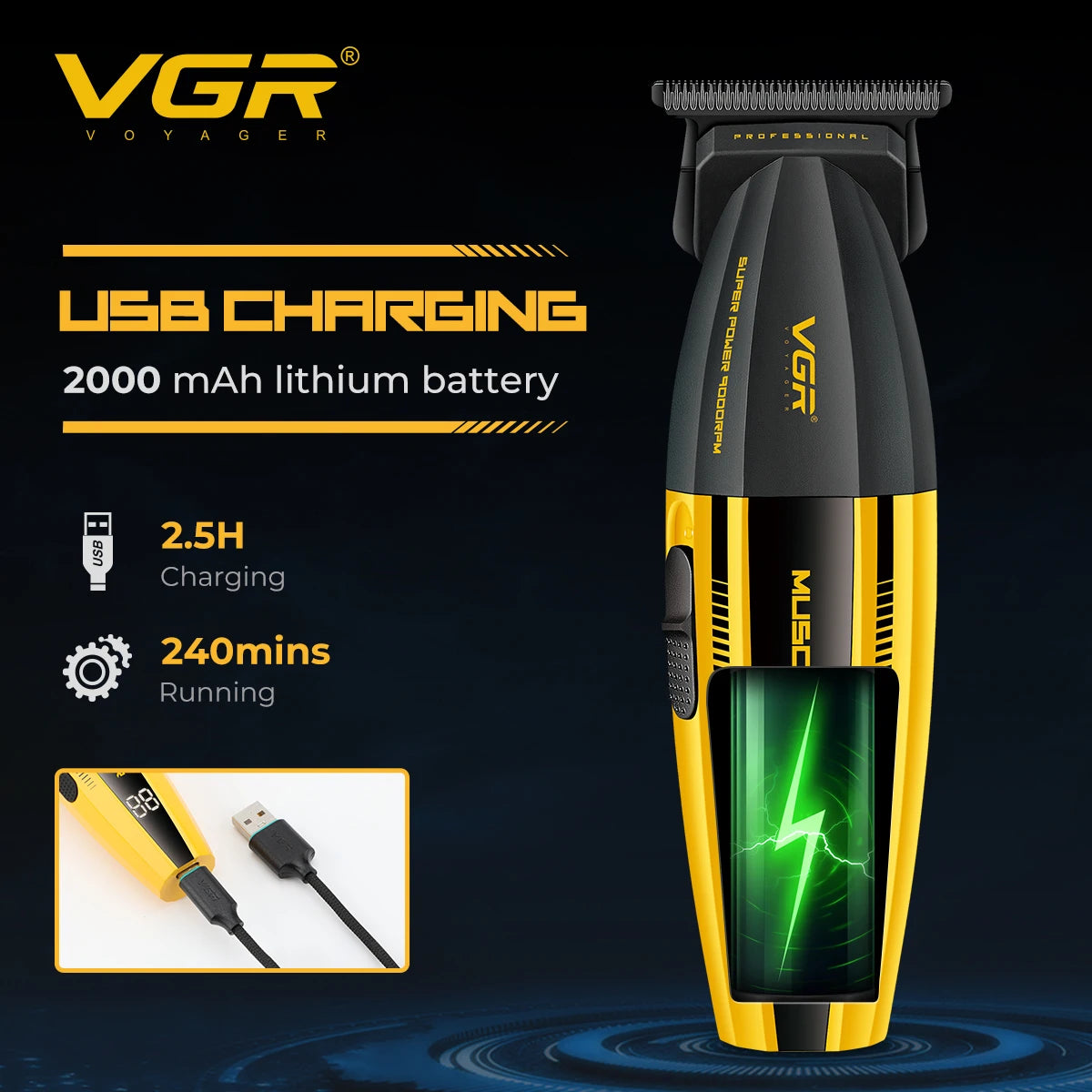 VGR V-285 4-in-1 Professional Hair Clipper & Beard Trimmer