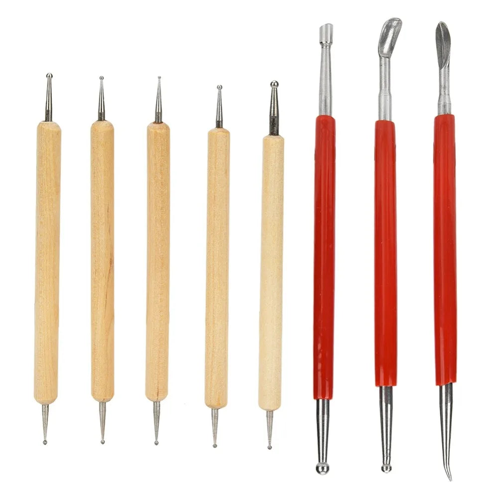 8-Piece Leather Carving Tool Set – Stylus Pens & Spoons