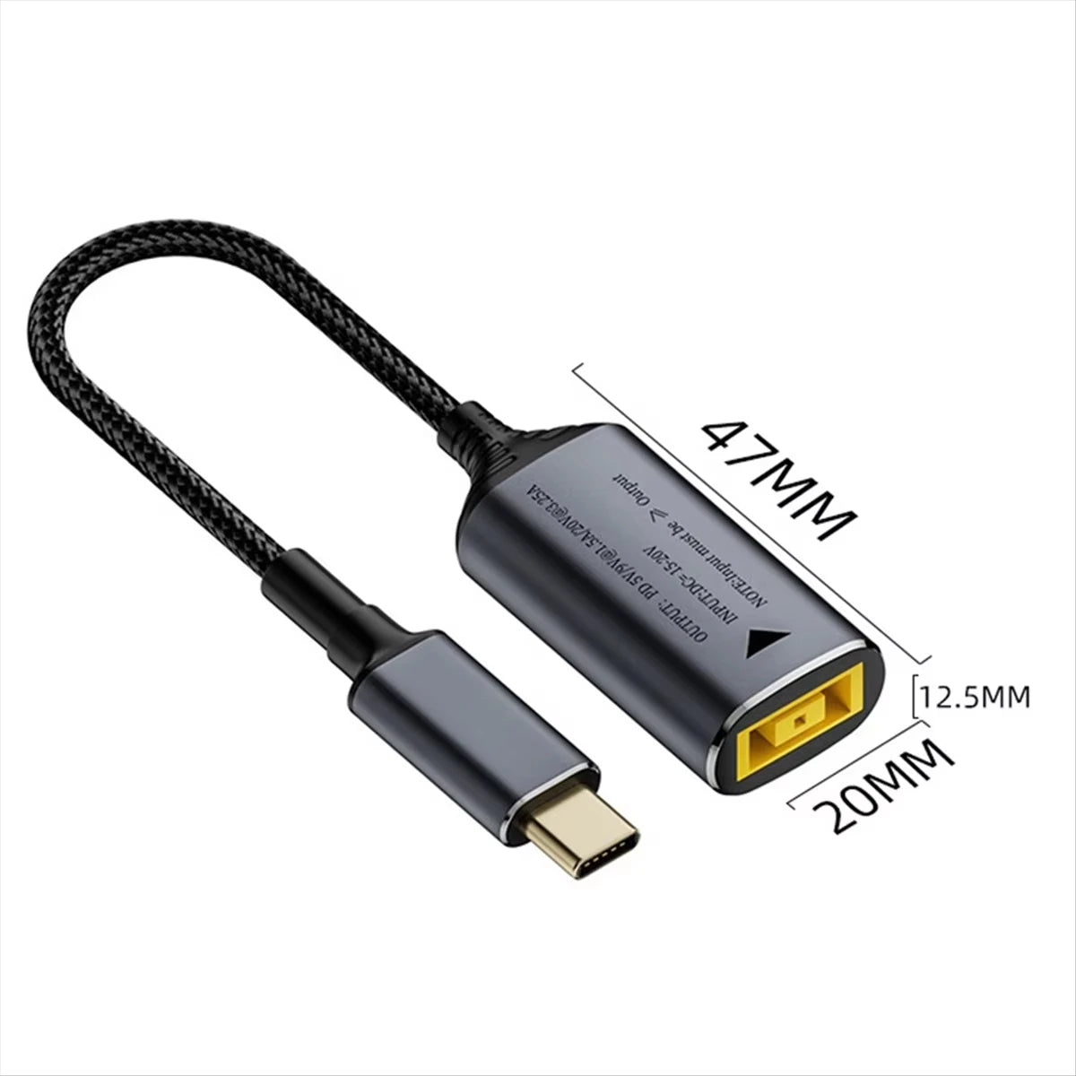 140W DC Square Plug to USB-C PD Fast Charging Cable