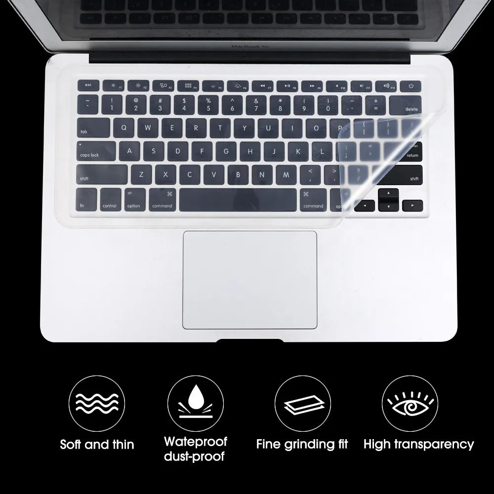 Universal Silicone Laptop Keyboard Cover 13–17 Inch Waterproof