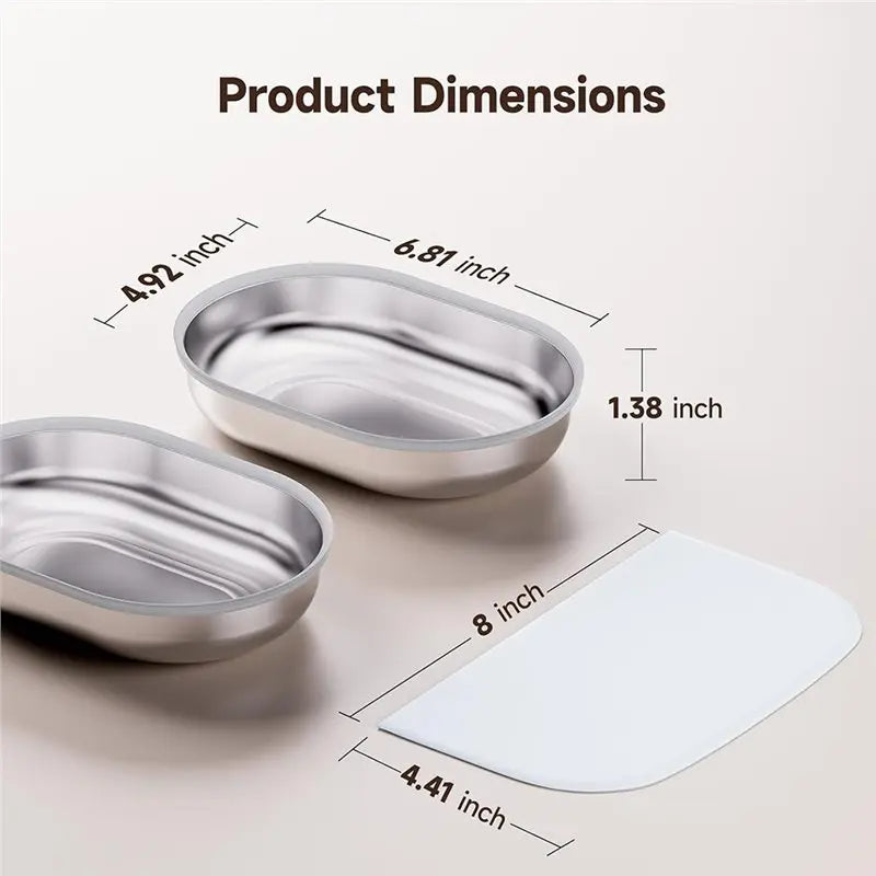 6-Pack Stainless Steel Bowls for RFID Microchip Cat Feeder