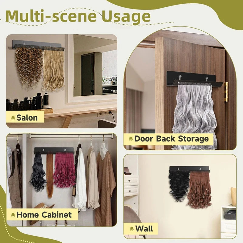 Black Hair Extension Hanger Holder – Styling, Drying & Storage