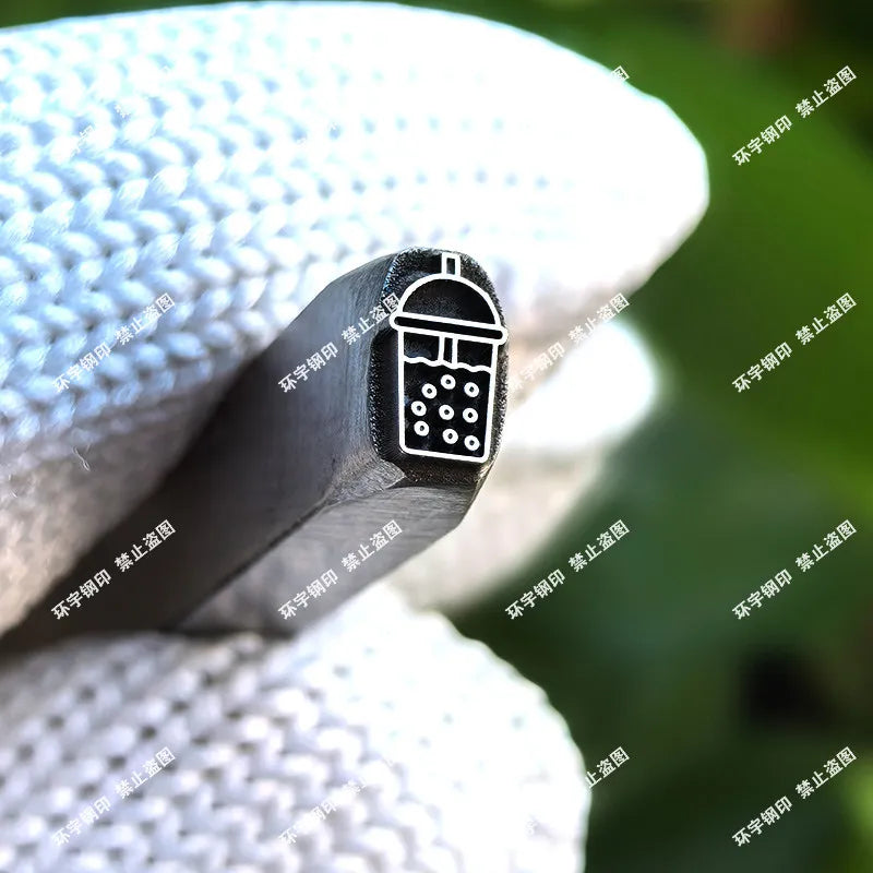 Milk Tea Steel Seal Engraving Tool – Custom Branding Stamp