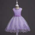 Lace Appliqué Beaded Flower Girl Dress | Wedding & Communion