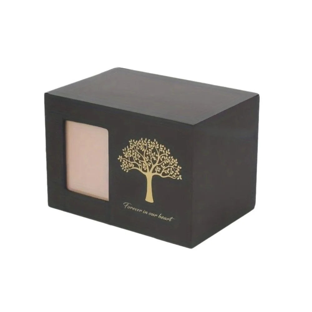 Wooden Pet Cremation Urn with Photo Frame | Tree of Life