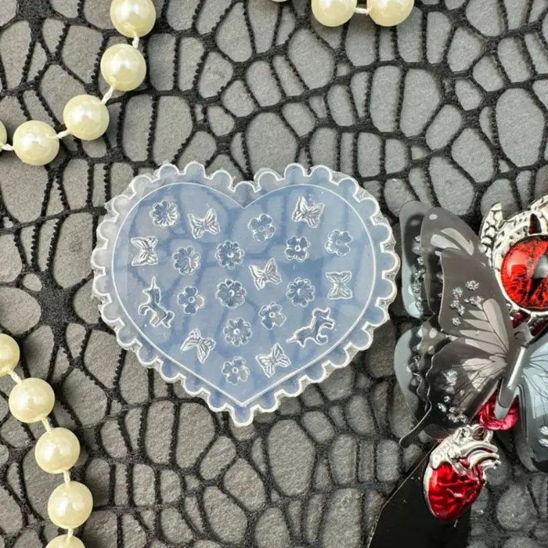 3D Silicone Nail Art Mold – Flowers, Hearts & Bows DIY
