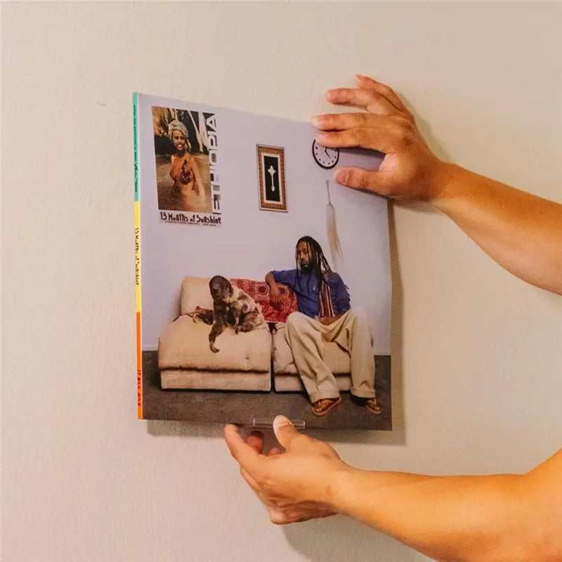 Clear Vinyl Record Wall Mount – 8-Pack Adhesive Album Display