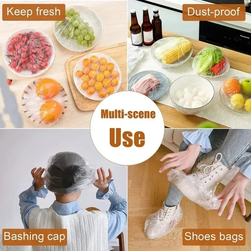 100-Pack Disposable Shower Caps – Waterproof Hair Covers