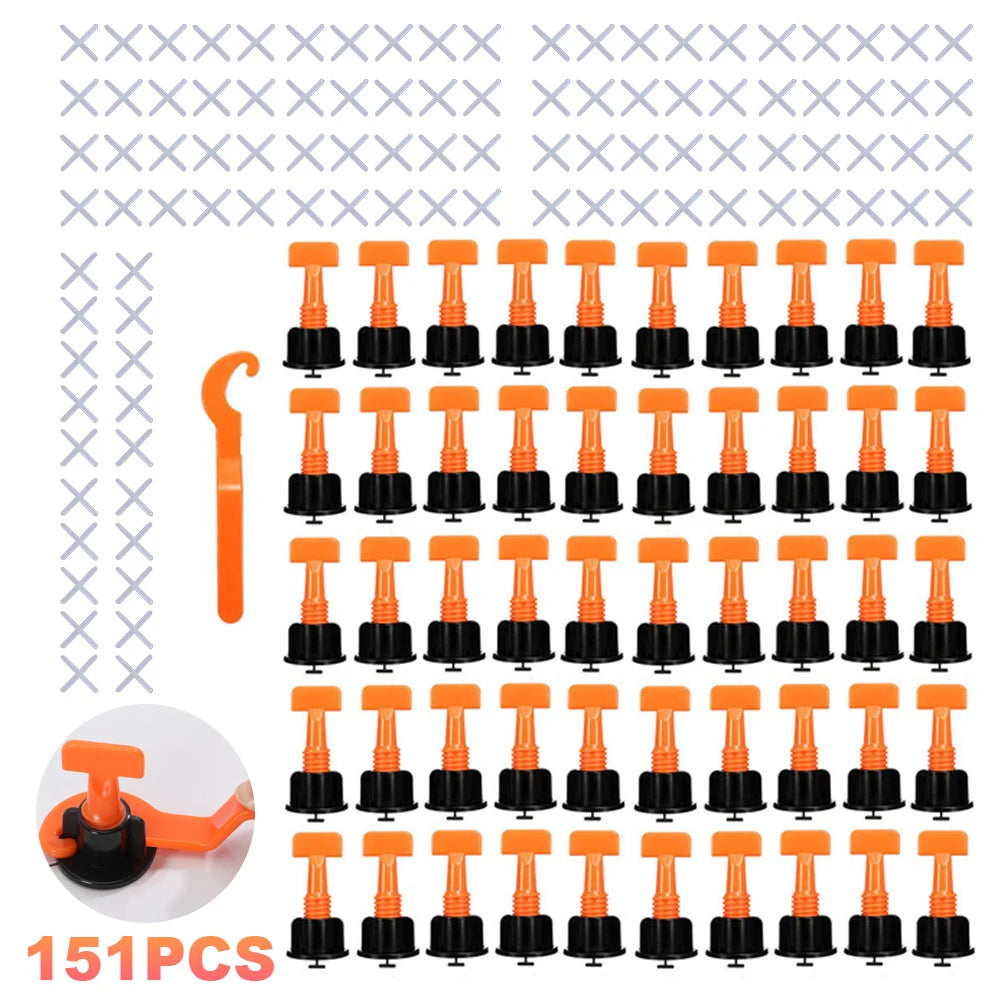 151Pcs Tile Leveling System – Wedges, Spacers & Plier Tool
