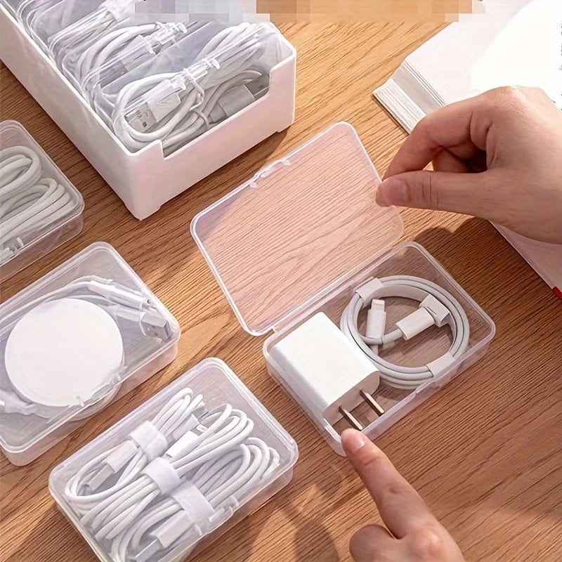 Desktop Cable Management Box & Charger Cord Organizer Winder