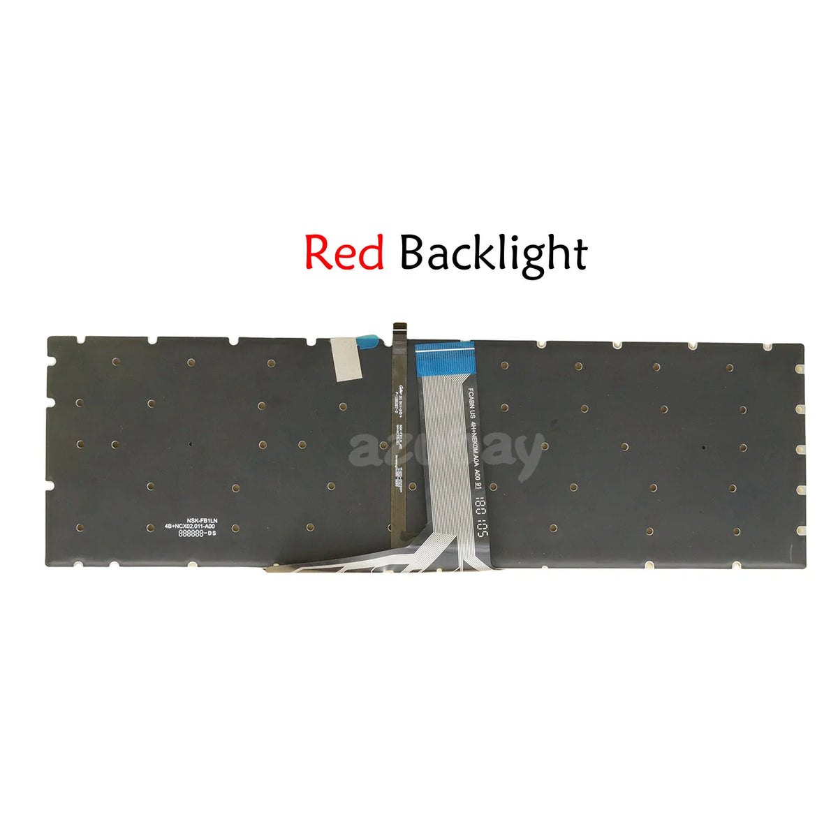 AZUBAY Red Backlit Replacement Keyboard for MSI MS-179B MS-17F