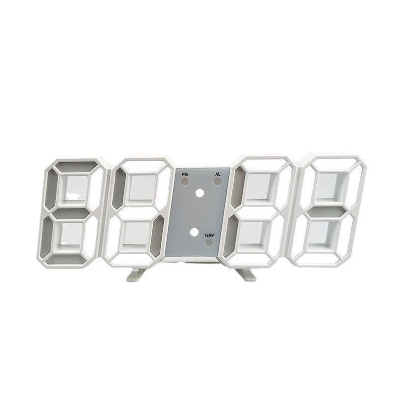 3D Luminous LED Digital Alarm Clock – Voice-Activated Silent