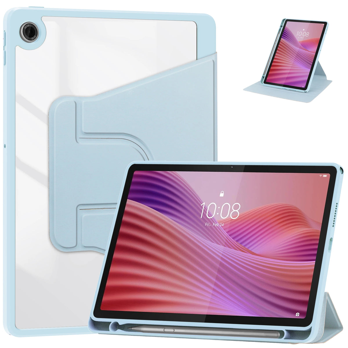 Lenovo Tab K10 2nd 10.1" Case Tri-Fold PU Leather | Pen Slot