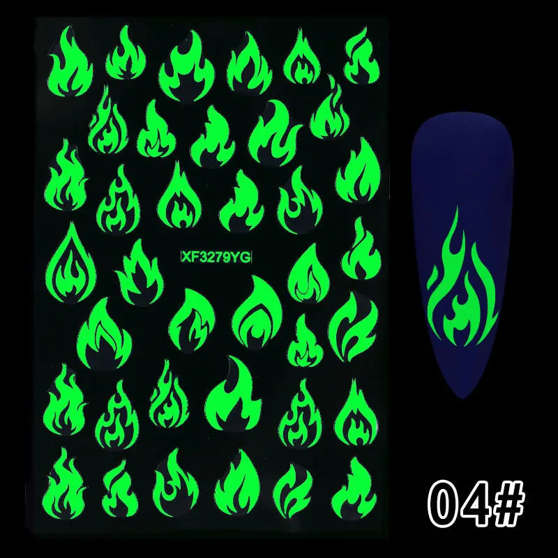 Glow in the Dark Nail Art Stickers – Halloween DIY Manicure