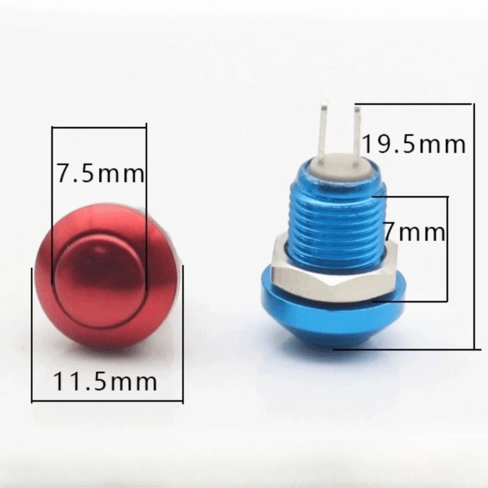 8mm Waterproof Metal Momentary Push Button Switch Self-Reset