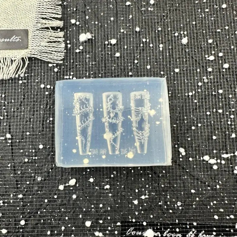 3D Silicone Nail Mold – Flower Bowknot Star Chain DIY Art