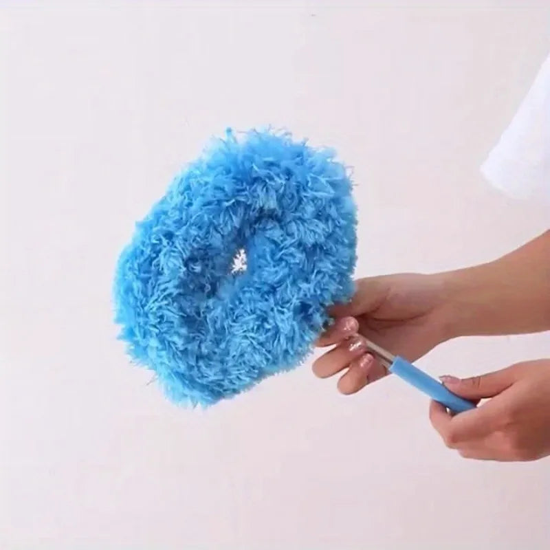 Long-Handle Microfiber Ceiling Fan Duster – Reusable & Detachable