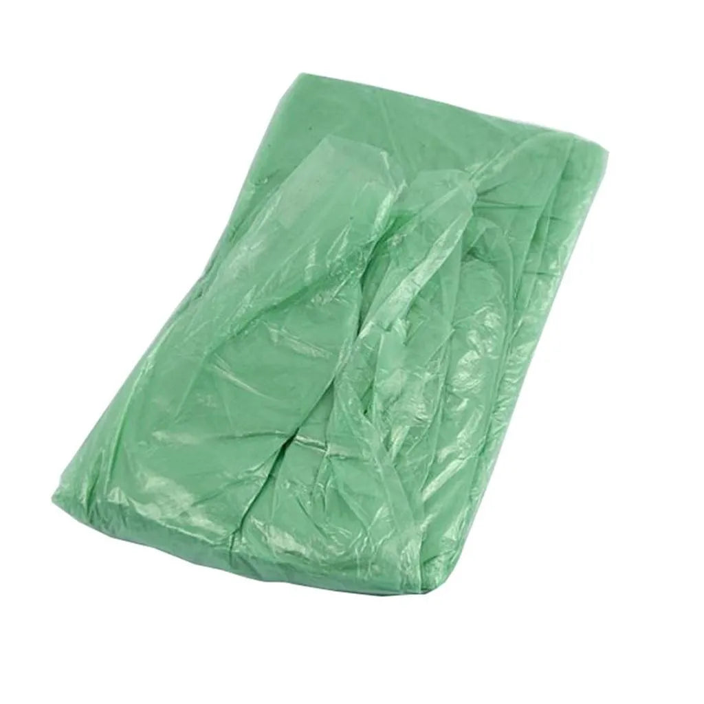 Disposable Hooded Rain Poncho – Lightweight Emergency Raincoat