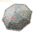 Floral Print Folding Umbrella with Clasp – Women's Travel