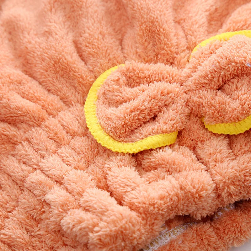Quick Dry Microfibre Hair Towel Wrap Cap – Bowknot Bonnet