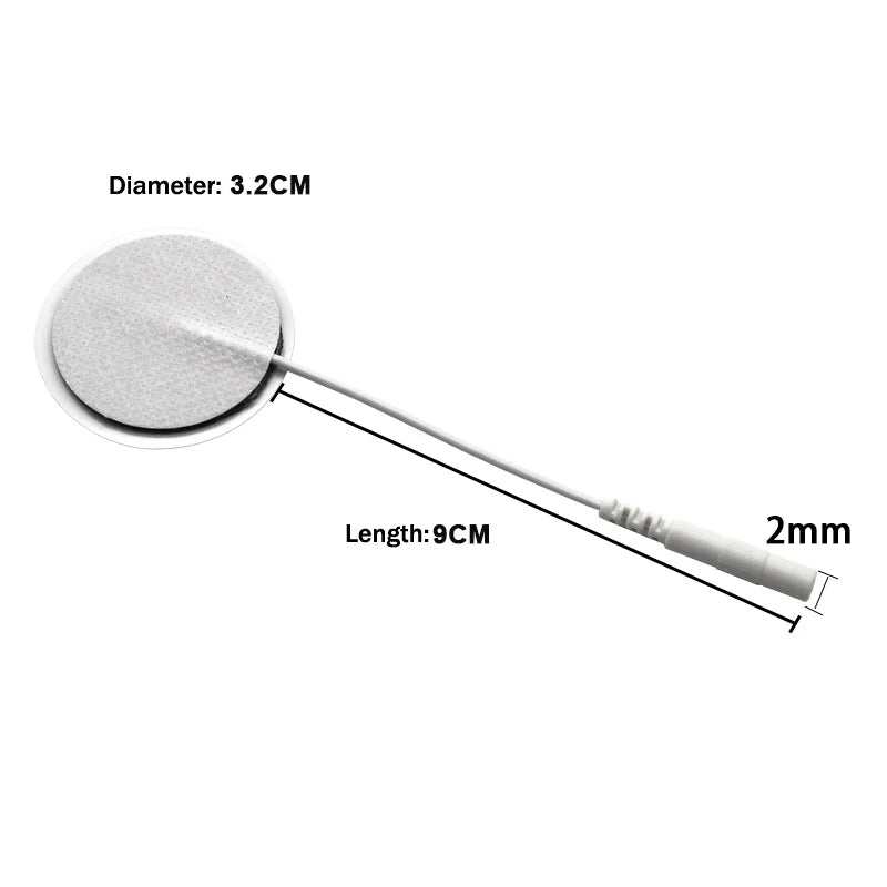 32mm TENS EMS Electrode Pads – Reusable Self-Adhesive Patches