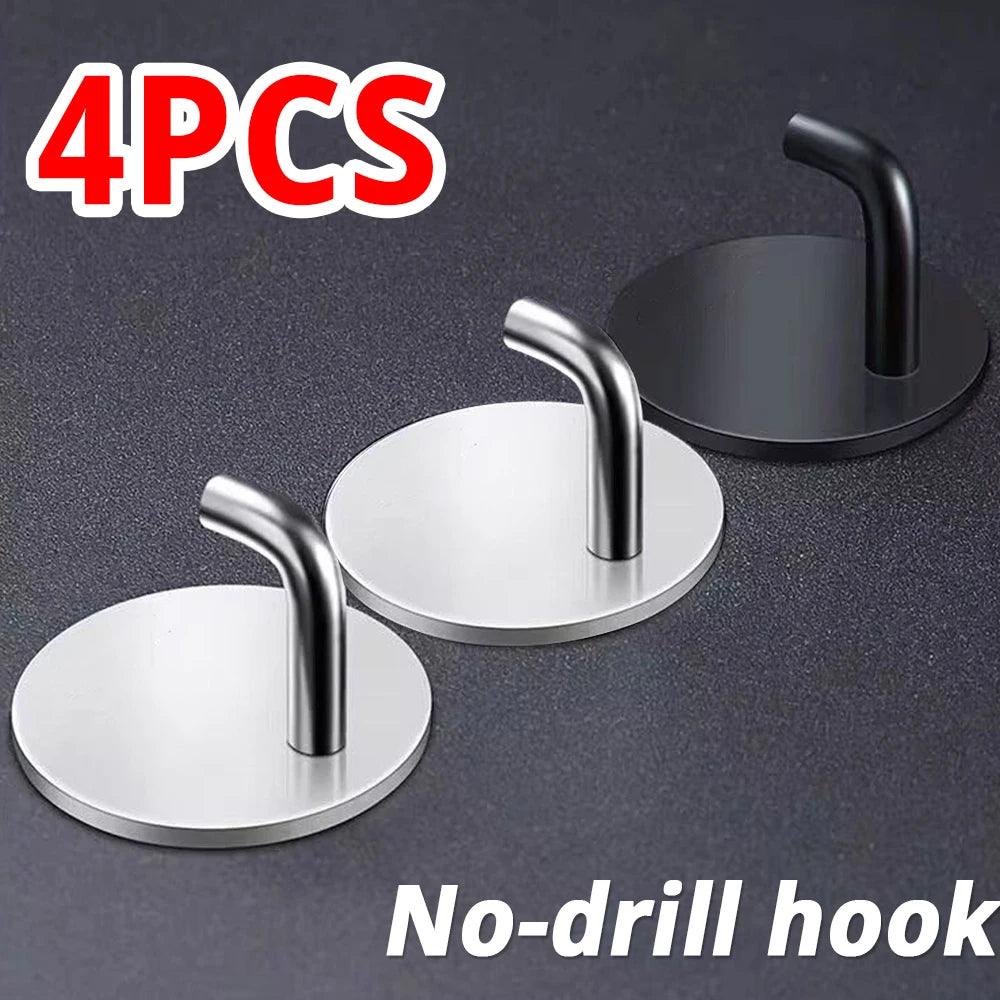 Circle Self-Adhesive Stainless Steel Wall Hook | No-Drill