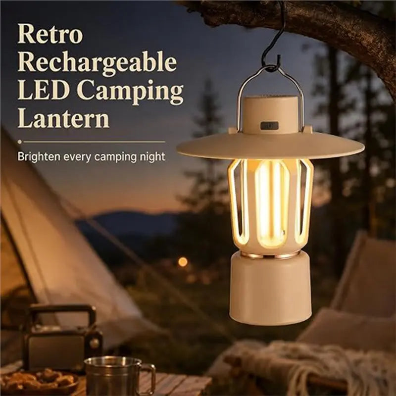 Mini Rechargeable Camping Lantern – LED, Magnetic Base & Hook