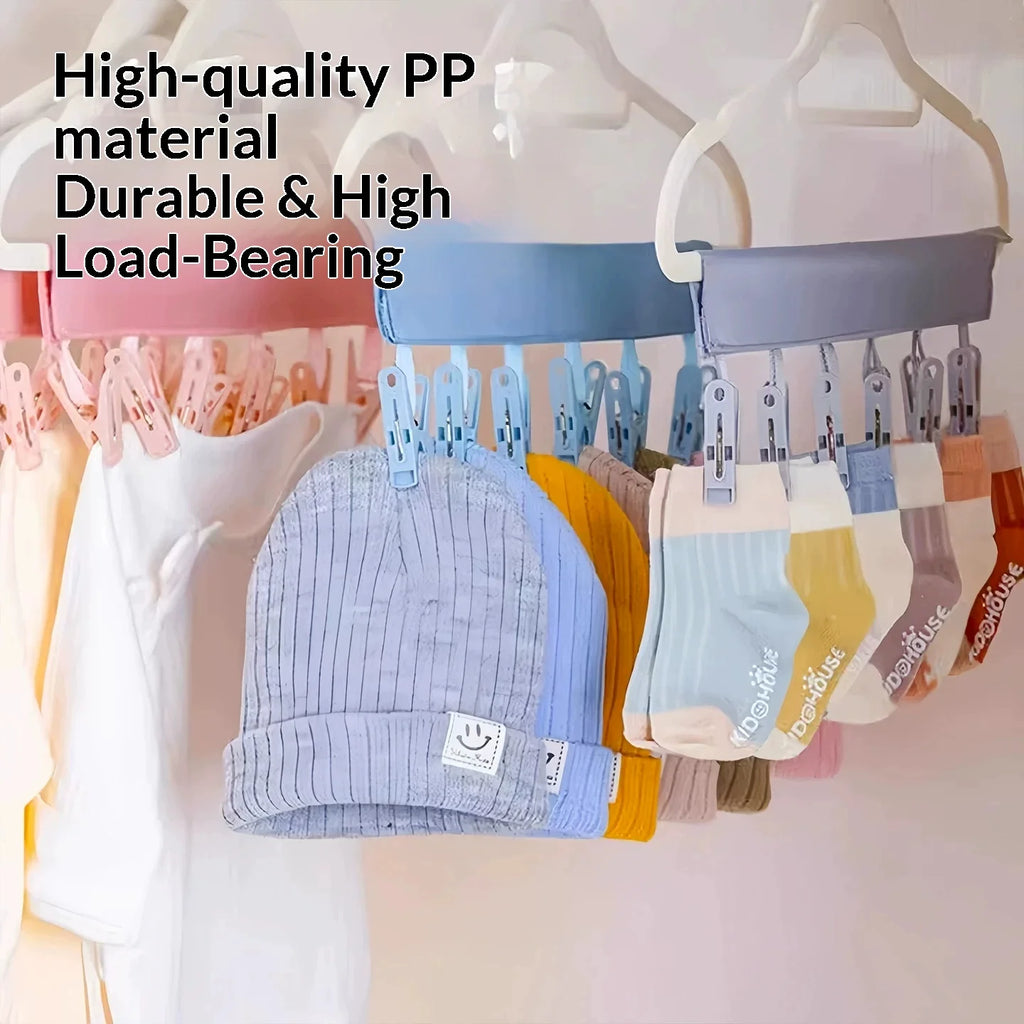 Foldable Travel Drying Rack with 6 Clips – Portable Laundry