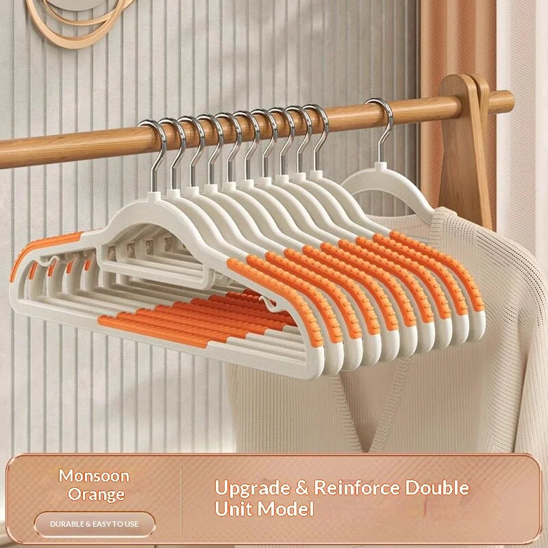Non-Slip TPE Clothes Hangers – Space-Saving Wardrobe Organizer