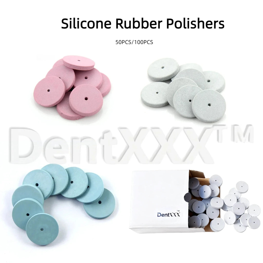 50/100Pcs Silicone Rubber Polishing Wheels 22mm Coarse Medium Fine