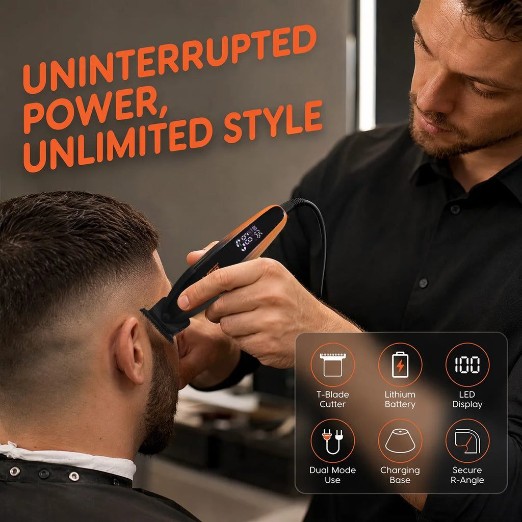 VGR V-889C Cordless Hair Clipper 9000 RPM – Professional Trimmer