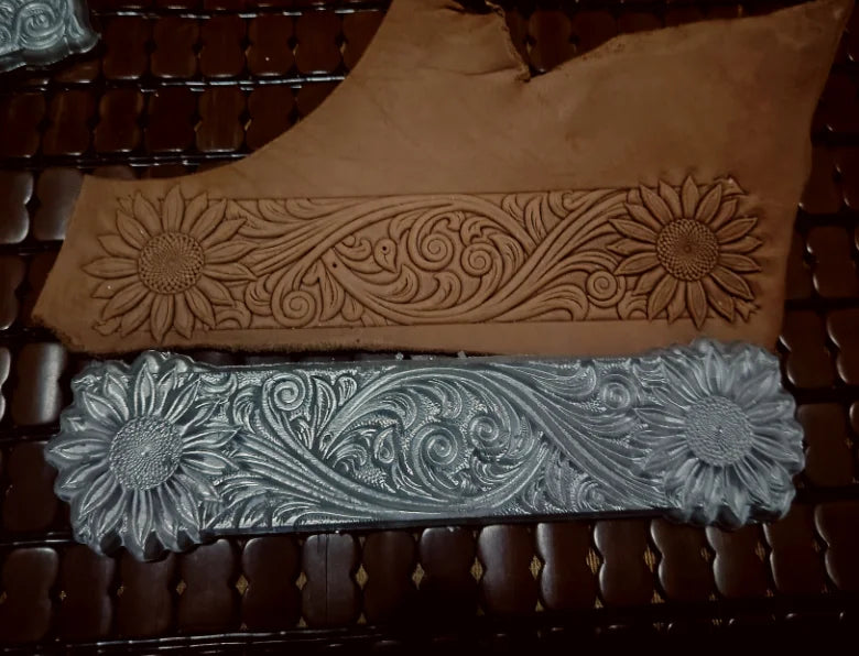 Sunflower 3D Leather Embossing Mold Aluminum 238×56mm