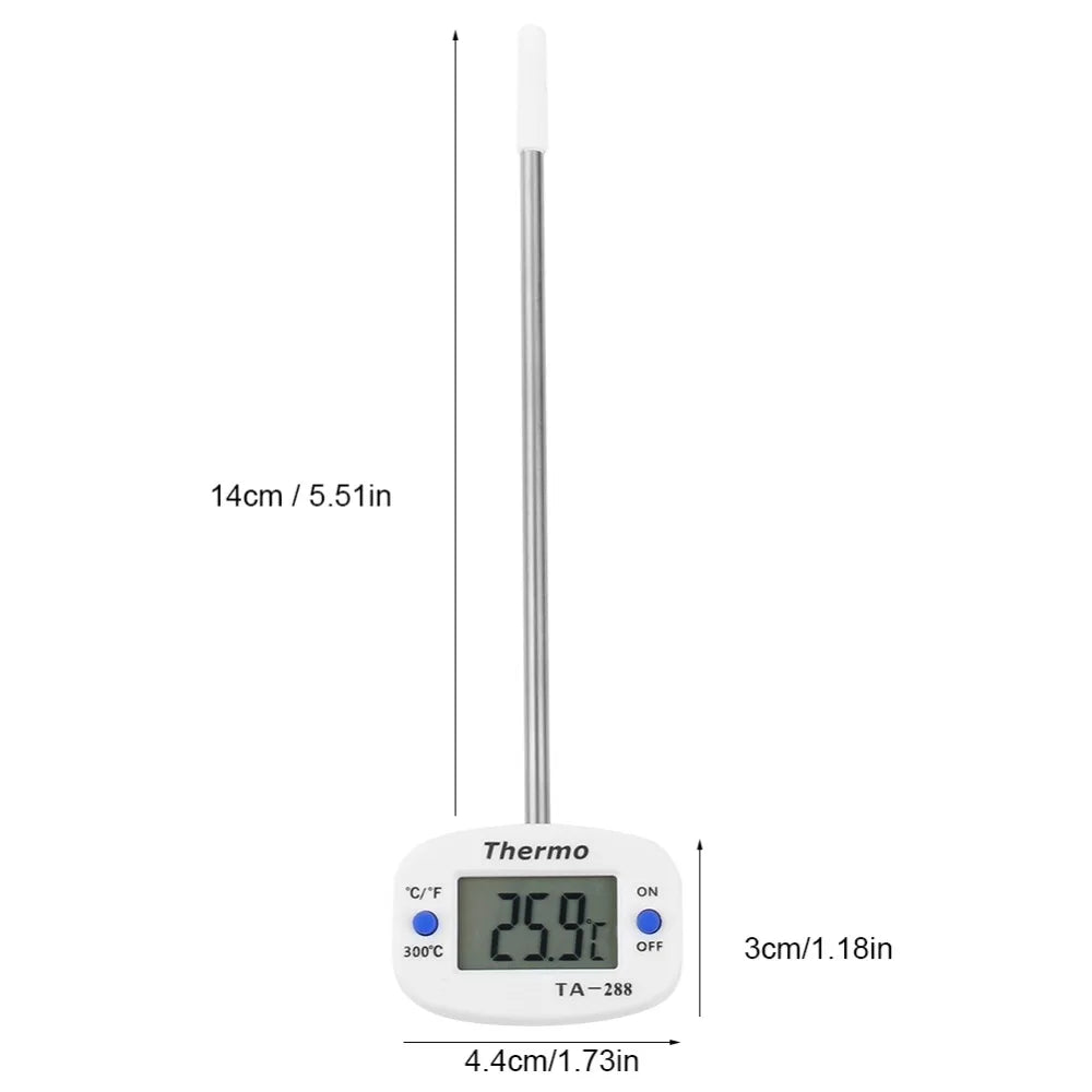 LCD Digital Food Thermometer – Instant Read Long Probe