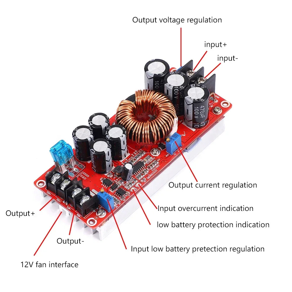 DC-DC Boost Converter Step-Up Power Module 150W–1200W