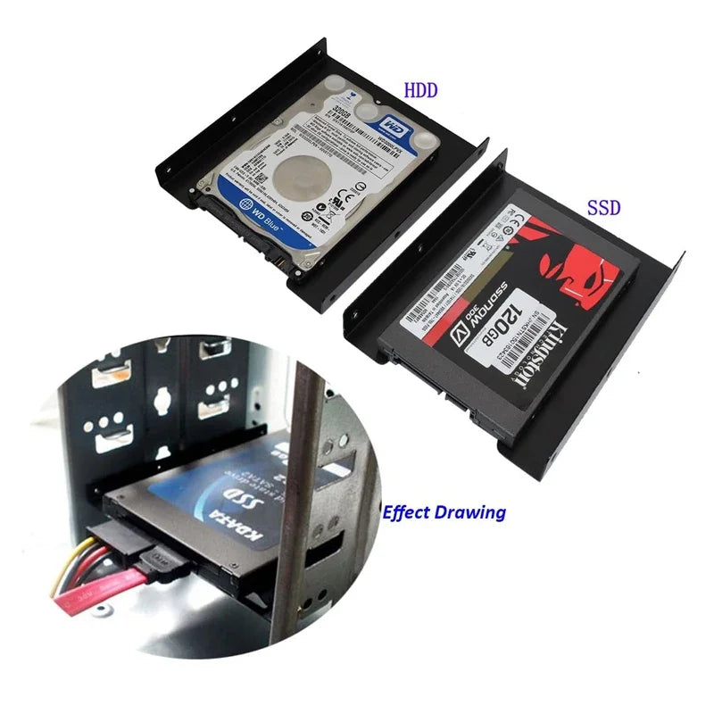 2.5" to 3.5" SSD HDD Metal Mounting Bracket for Desktop PC